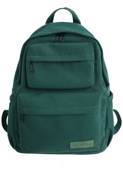 Su Geçirmez Naylon Çok Cepli Büyük Kapasiteli Sırt Çantası - Siyah (Yurt Dışından)