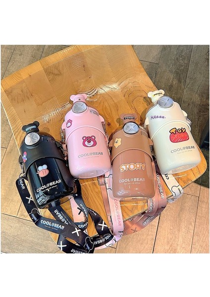 480ML Kawaii Bebek Termos Sevimli Su Şişesi Karikatür Paslanmaz Çelik Çift (Yurt Dışından) fiyatları