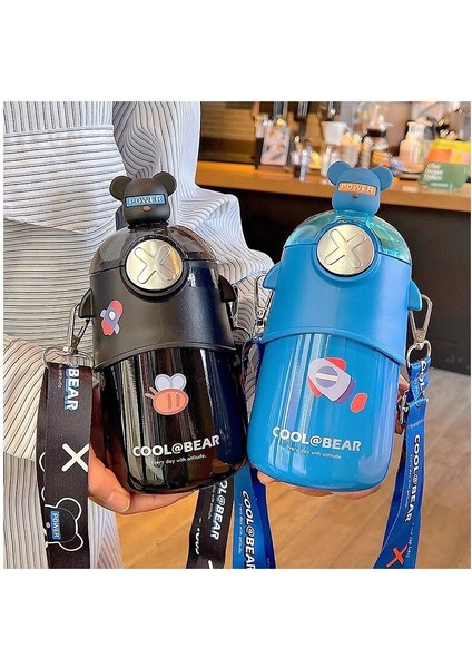 480ML Kawaii Bebek Termos Sevimli Su Şişesi Karikatür Paslanmaz Çelik Çift (Yurt Dışından) modelleri