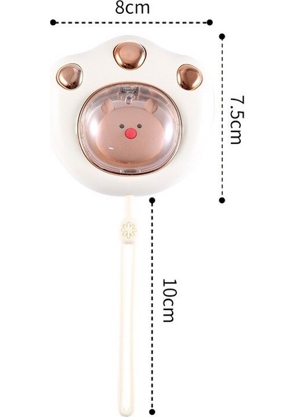 USB Şarj Edilebilir 2400MAH Mini Taşınabilir Kedi Patisi El Isıtıcı - Beyaz (Yurt Dışından)