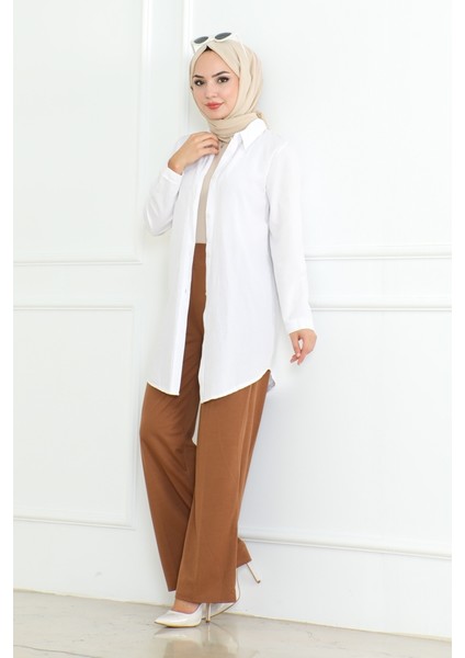 Palazzo Scuba Pantolon 866 - Kahve fiyatları