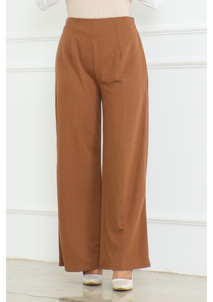 Palazzo Scuba Pantolon 866 - Kahve modelleri
