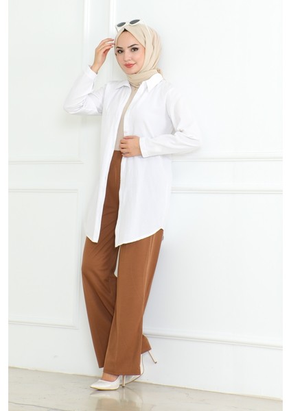 Palazzo Scuba Pantolon 866 - Kahve fırsatları