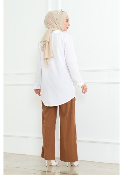 Palazzo Scuba Pantolon 866 - Kahve indirimleri