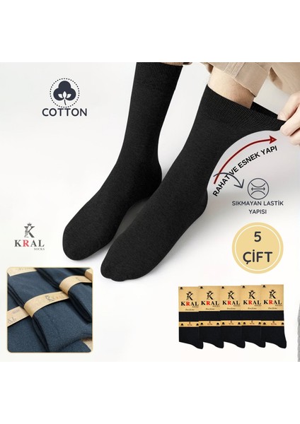 Kral Socks 5 Adet Yazlık Penye Erkek Orta Uzun Çorap Parfümlü