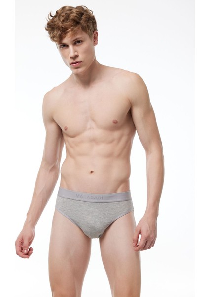 Erkek 2 Li Paket Gri Modal Slip Külot 080 2M080