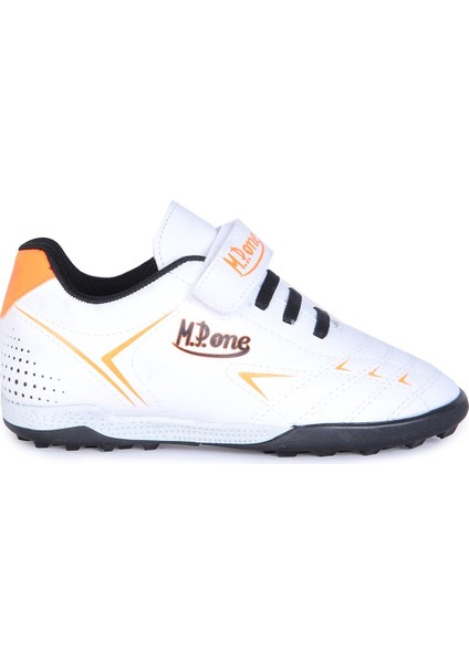 242-2102FT Beyaz Cırtlı Halısaha Erkek Çocuk Futbol Ayakkabı