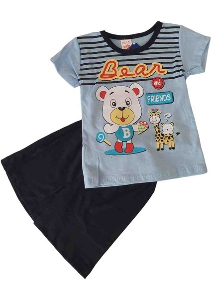 Hayvan Figürlü Şortlu Alt Üst Çocuk Takım