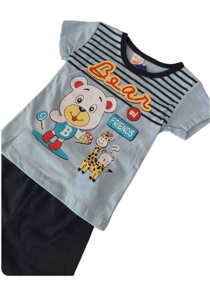 Hayvan Figürlü Şortlu Alt Üst Çocuk Takım modelleri
