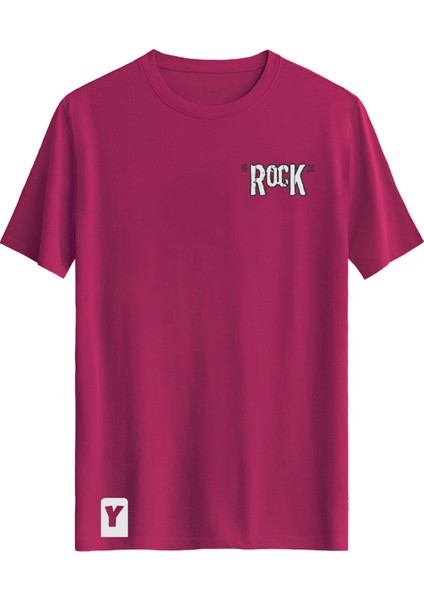 Gitar Baskılı Slim Fit Tişört Bisiklet Yaka T-Shirt
