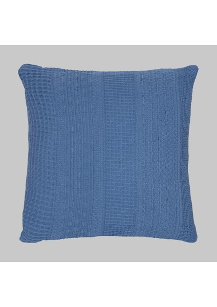 Eskel Mavi Pamuk Dekoratif Kırlent 45*55 Cm