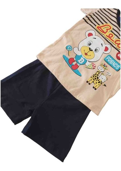 Hayvan Figürlü Şortlu Alt Üst Çocuk Takım fiyatları