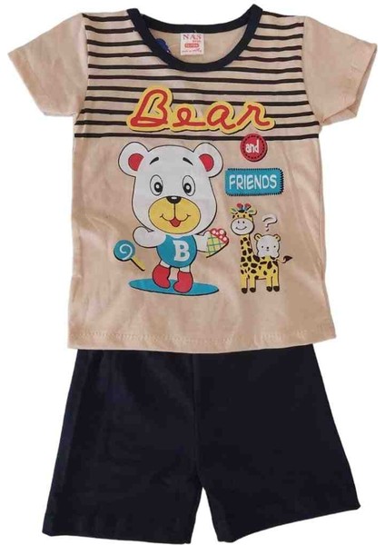 Hayvan Figürlü Şortlu Alt Üst Çocuk Takım modelleri