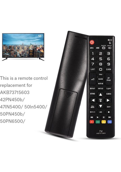 AKB73715603 Evrensel Uzaktan Kumanda Tv Için Değiştirin AKB73715603 42PN450B 47LN5400 50LN5400 50PN450B (Yurt Dışından)