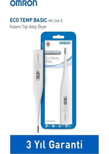 OMRON Eco Temp Basic, Suya Dayanıklı Beden Tipi Ateş Ölçer