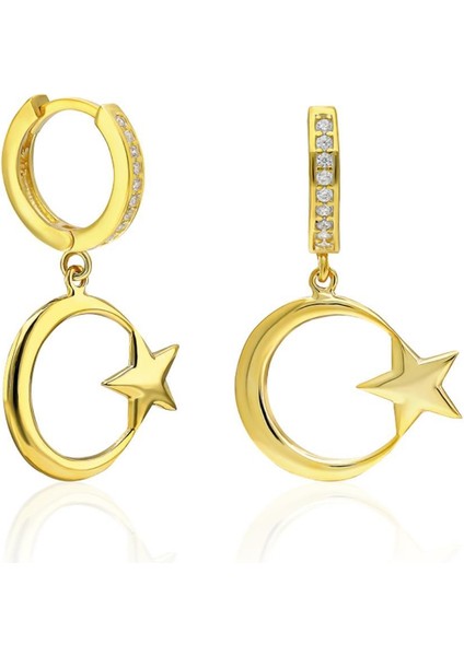 Ay Yıldız Küpeleri