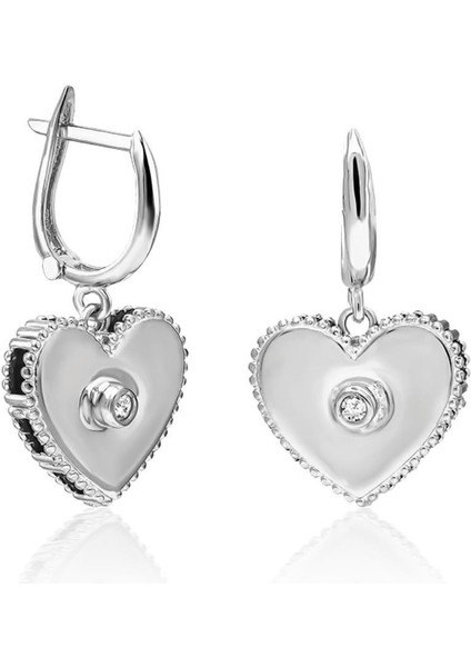 Tek Taşlı Kalp Küpeleri fiyatları