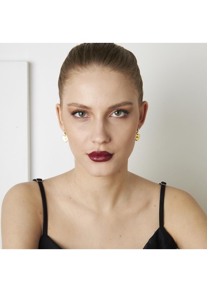 Tek Taşlı Kalp Küpeleri fırsatları