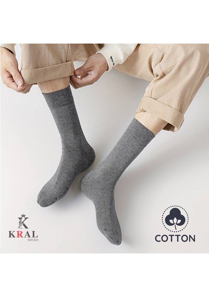 Kral Socks 10 Adet Yazlık Penye Erkek Orta Uzun Çorap Parfümlü