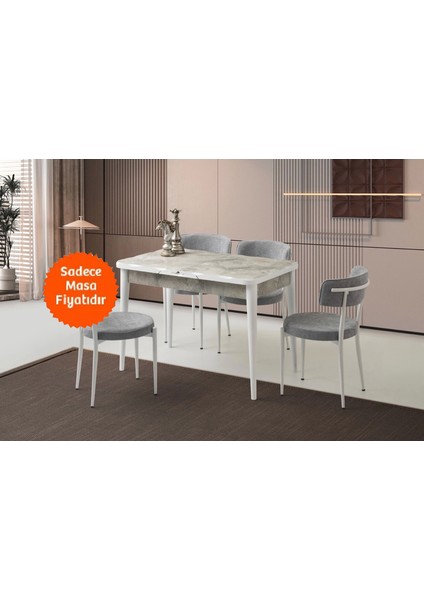 Ortadan Açılır Büyüyen Yemek Masası Mermer Desenli 70X110CM Sadece Masa Fiyatıdır