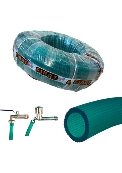 Süper Soft ½ (20 Lik) Bahçe Hortum Silikonlu Kırılmaz (15 Metre) + 2 Adet Kelepçe