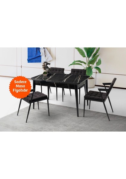 Ortadan Açılır Büyüyen Yemek Masası Mermer Desenli 80X130CM Sadece Masa Fiyatıdır fiyatları