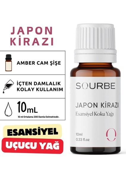 Japon Kirazı Esansiyel Uçucu Yağı Buhurdanlık Yağı Ortam Oda Kokusu Difüzör Esansı Hobi Esansı 10ML