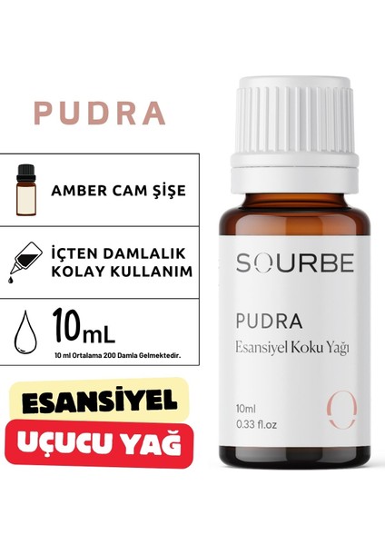 Pudra Esansiyel Uçucu Koku Yağı Buhurdanlık Yağı Ortam Oda Kokusu Difüzör Esansı Hobi Esansı 10ML