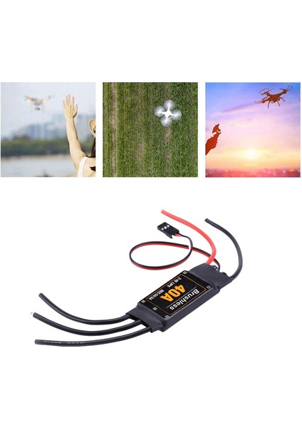 2-4s 40A Fırçasız Esc Drone Uçak Parçaları Rc Fpv Quadcopter Helikopter Için Hız Kontrol Motoru (Standart) (Yurt Dışından)