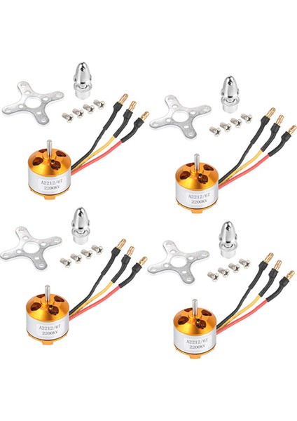 4 Adet 2212 2200KV Fırçasız Motor Montajlı 6t Dıy Rc Uçak Uçak Için Çok Helikopter Quadcopter Drone (Yurt Dışından)