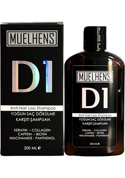 D1 Antı Haır Loss Shampoo Yoğun Saç Dökülmesine Karşı Bakım Şampuanı 200 ml
