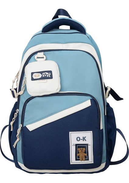 Çalışma Tarzı Okul Çantası Erkek Büyük Kapasiteli Ortaokul Öğrencisi Sırt Çantası Moda Serin Üniversite Öğrencisi Çift Sırt Çantası (Yurt Dışından)