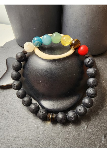 7 Çakra Orjinal Doğal Taş Kadın ve Erkek Bileklik Model-2 fiyatları