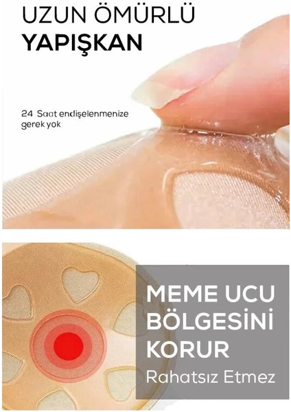 4'lü Yapışkan Sütyen Siyah ve Ten Rengi modelleri