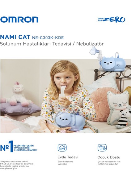 OMRON Nami Cat, Çocuklara Uygun Sevimli Nebulizatör