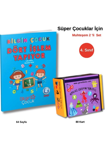 İlkokul 4. Sınıf Öğrencileri İçin Matematik Öğreten Muhteşem Çarpım Tablosu Seti