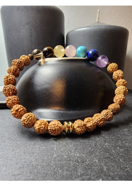 7 Çakra Orjinal Doğal Taş Kadın ve Erkek Bileklik Model-3