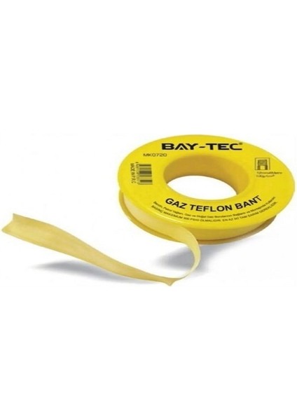 Baytec Gaz Teflon Bant Doğalgaz 12 mm x 8 M (10 Adet)