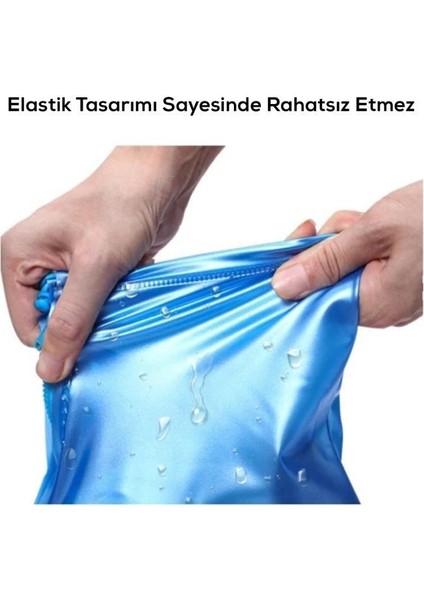 M Silikon Yağmur Koruyucu Ayakkabı Kılıfı Kaymaz Su Kir Geçirmez Mavi M