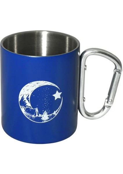 Karabinal Çelik Kupa Bardak Mavi