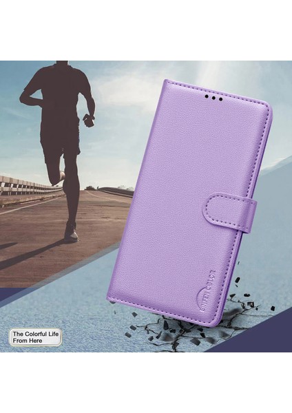 Xiaomi Redmi Note 13 Pro 4g Telefon Litchi Doku Rfıd Engelleme Deri Telefon Kapağı (Yurt Dışından)