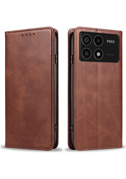 Xiaomi Poco F6 Pro 5g Standlı Deri Telefon Kılıfı (Yurt Dışından)