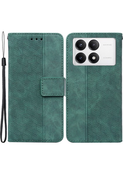 Xiaomi Poco F6 Pro 5g Cüzdan Geometri Deri Telefon Kapağı (Yurt Dışından)