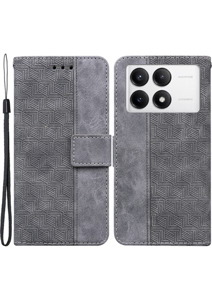Xiaomi Poco F6 Pro 5g Cüzdan Geometri Deri Telefon Kapağı (Yurt Dışından)