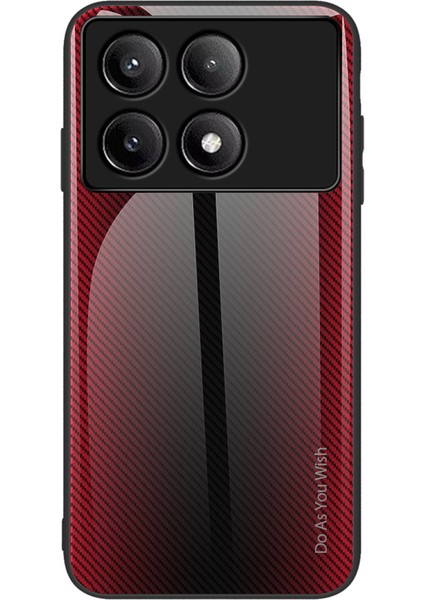 Xiaomi Poco F6 Pro 5g Tpu+Temperli Cam Karbon Fiber Doku Telefon Kapağı (Yurt Dışından)