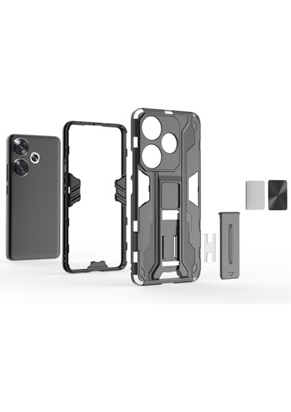 Xiaomi Poco F6 5g Pc + Tpu Sert Zırh Telefon Kılıfı ve Kickstand (Yurt Dışından) fiyatları
