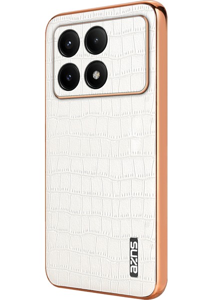 Xiaomi Poco X6 Pro 5g Pu Deri + Tpu Galvanik Telefon Kapağı (Yurt Dışından)