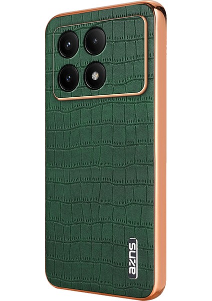 Xiaomi Poco X6 Pro 5g Pu Deri + Tpu Galvanik Telefon Kapağı (Yurt Dışından)