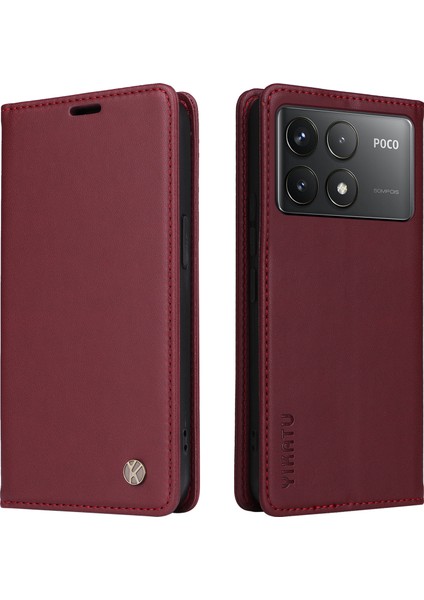 Xiaomi Poco F6 Pro 5g Standı Pu Deri Telefon Kapağı (Yurt Dışından)