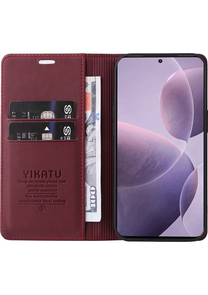 Xiaomi Poco F6 Pro 5g Standı Pu Deri Telefon Kapağı (Yurt Dışından)